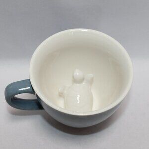 Creature Cups Sea Turtle White and Blue/Gray Mug